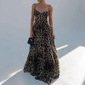 Elegant Stylish Sexy Leopard Print Suspender Dress