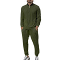 Casual Zipper Long Sleeve Men's Coat Trousers Suit