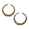 New Fashion Leopard Print Round Hoop Earrings For Women Jewelry Punk Metal Zebra Cow Big Circle Earring Female Party Gifts
