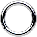 16G 1/4 Solid G23 Implant Grade Titanium Hinged Segment Ring