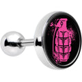 16G 1/4 Pink Grenade Tragus Cartilage Earring