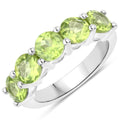 3.25 Carat Genuine Peridot .925 Sterling Silver Ring