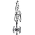 Handcrafted Viking Axe and Helmet Double Mount Dangle Belly Ring